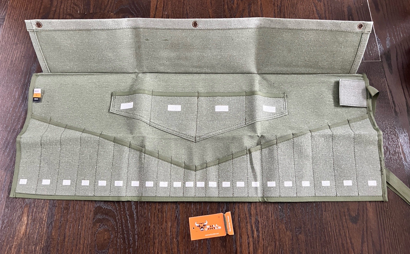 Tool Roll Organizer 26 Pockets for Wrenches, Metric & SAE Durable Cotton Canvas