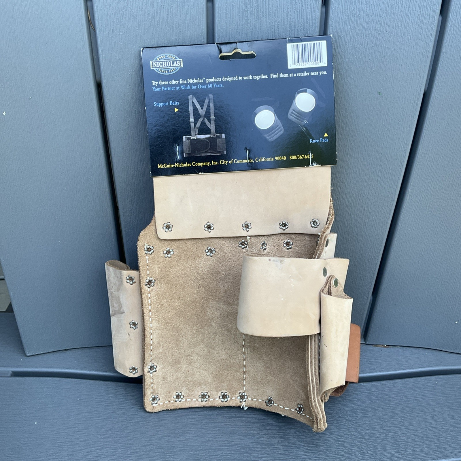 Nicholas No.500 10 pocket Electrician’s Tool Pouch Top Grain Cowhide Leather NOS