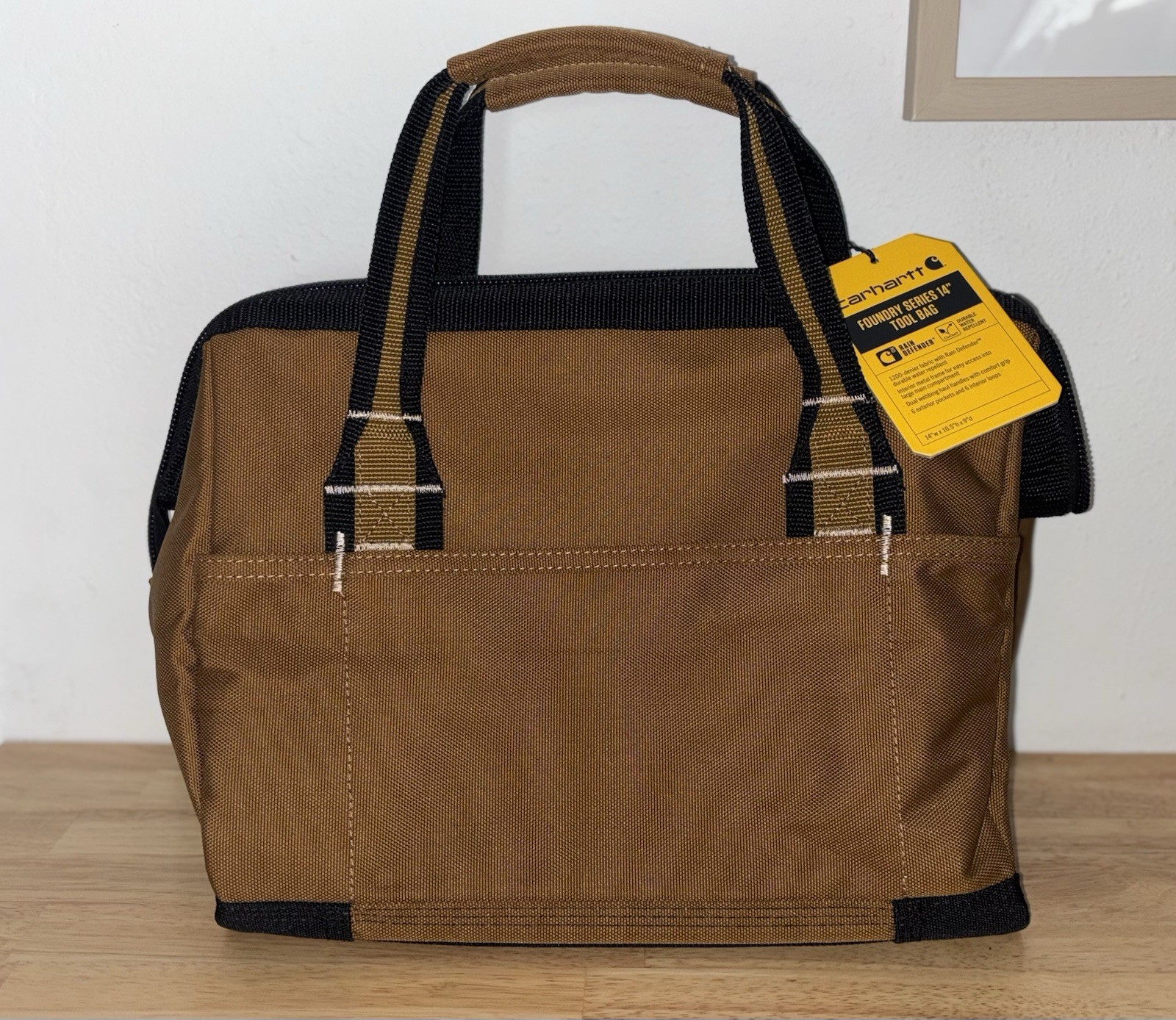 CARHARTT TOOL BAG FOUNDRY SERIES BROWN 14 X 10.5 X 9 RAIN DEFENDER NEW