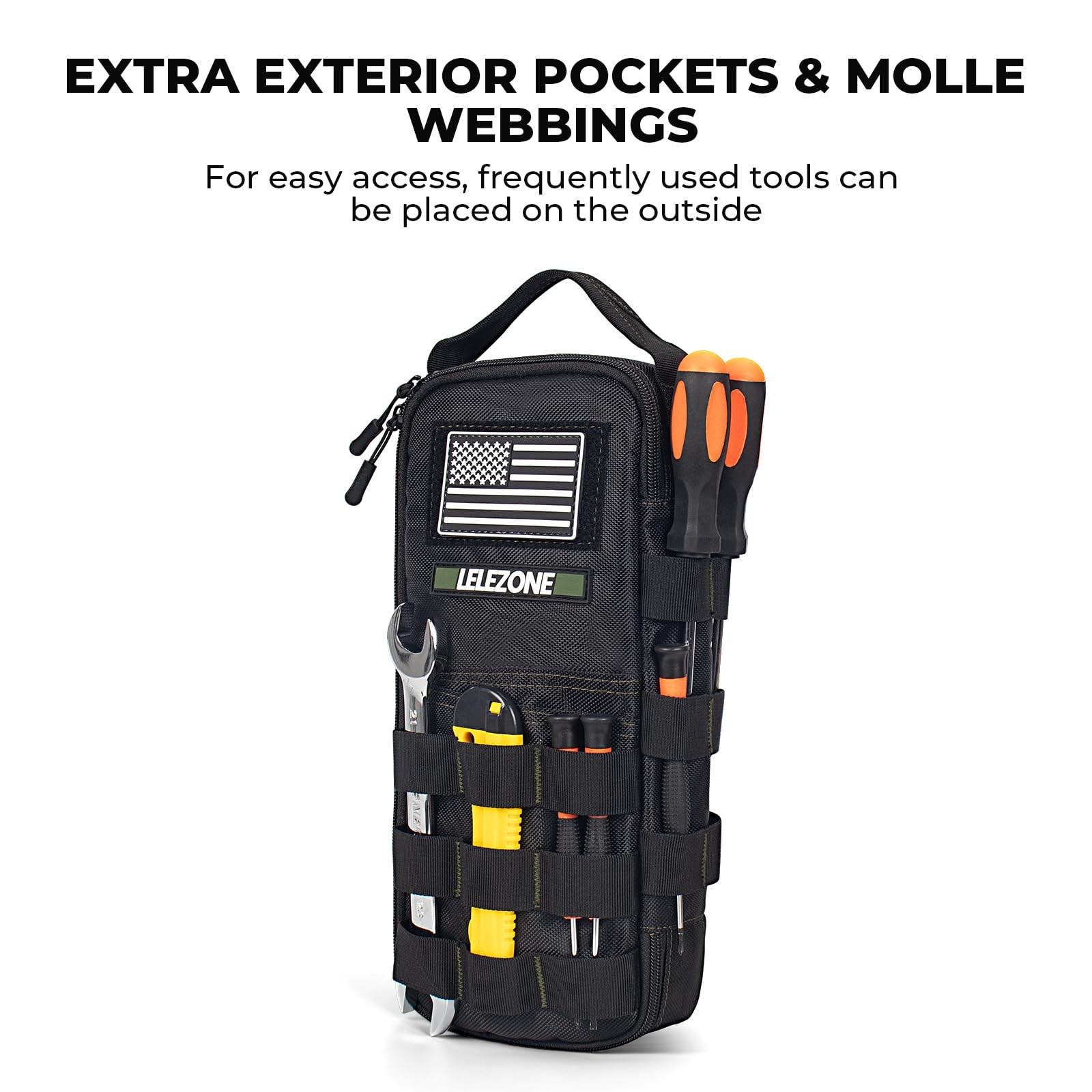 Portable Small Tool Bag, Organizer Storage Box for EDC, Motorcycle, Road Bike
