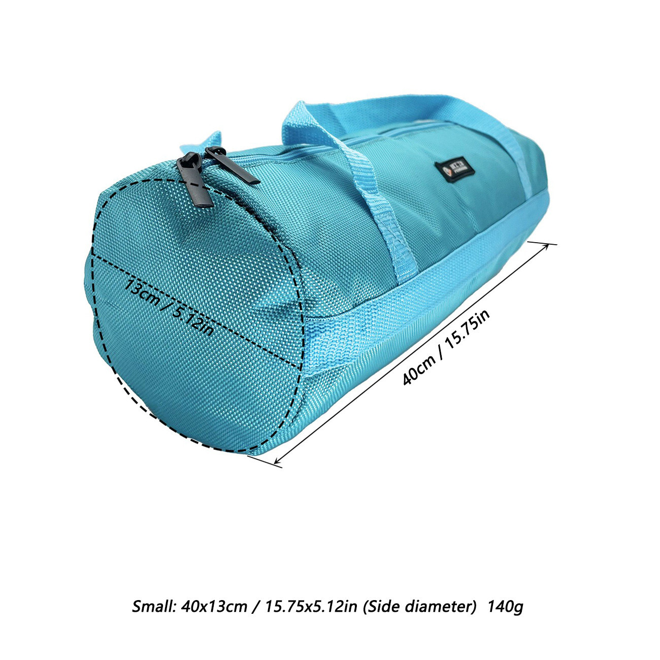 16inch Blue Tool Bag with Zippers Multi Purpose Quick storage 15.75×5.12in home