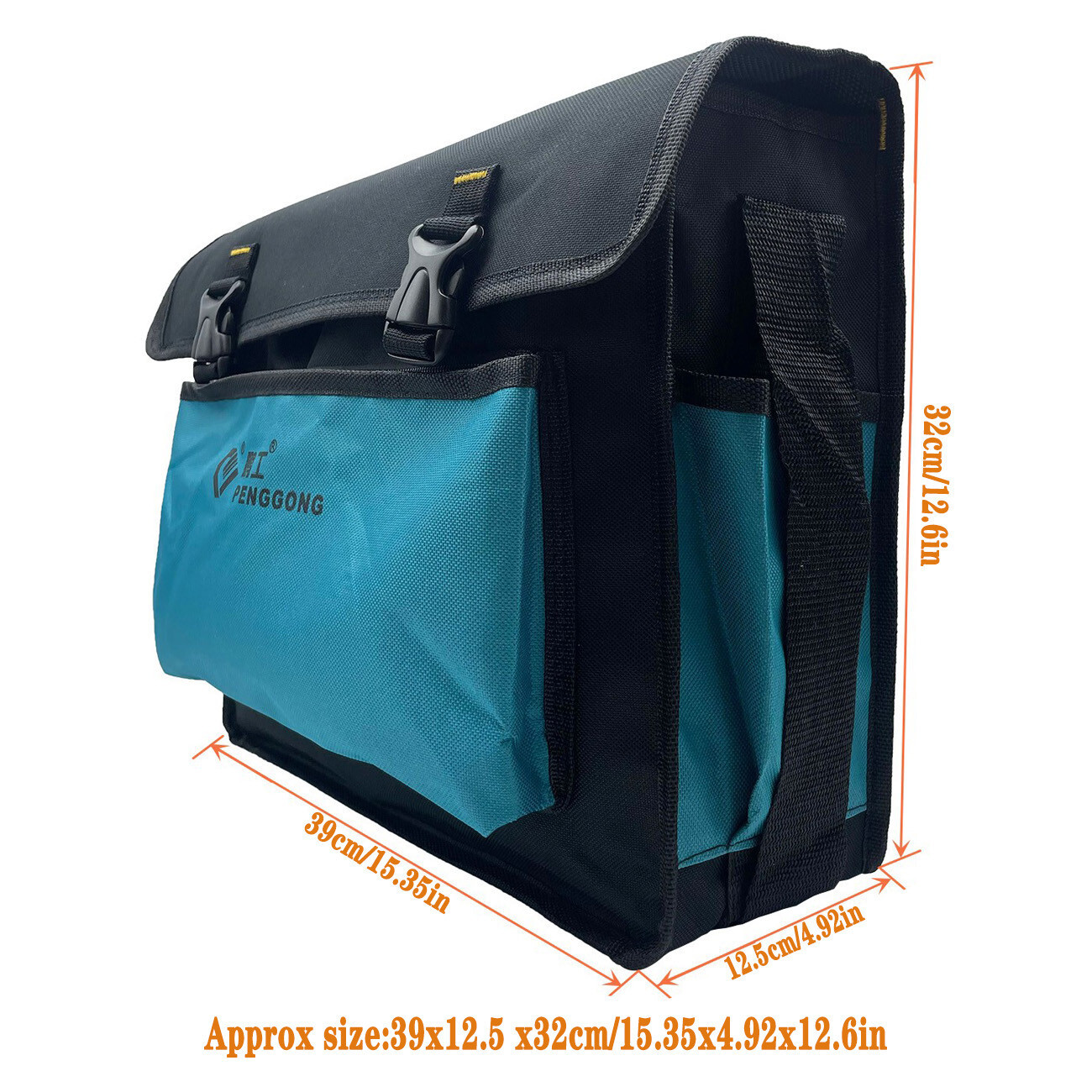 15″ Wide Mouth Heavy Duty Electrician Tool bag Multi Purpose 15.35″x4.92″x12.6″