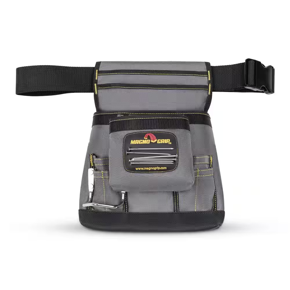 MagnoGrip Tool Pouch 10 Pocket Magnetic Belt Holder Durable 11 in Ballistic Poly