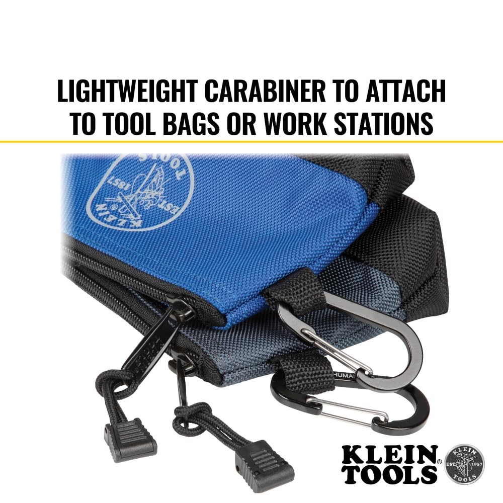 Klein Tools 55559 Stand-Up Zipper Bag Tool One Size, Gray/Black, Blue/Black