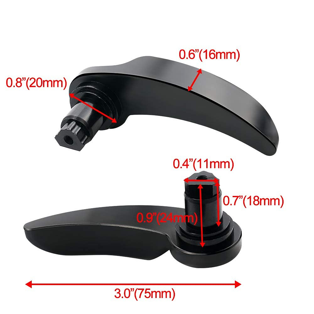 Black Saddlebag Latch Lever – Saddle Bag Lid Lifters Aluminum Compatible with…