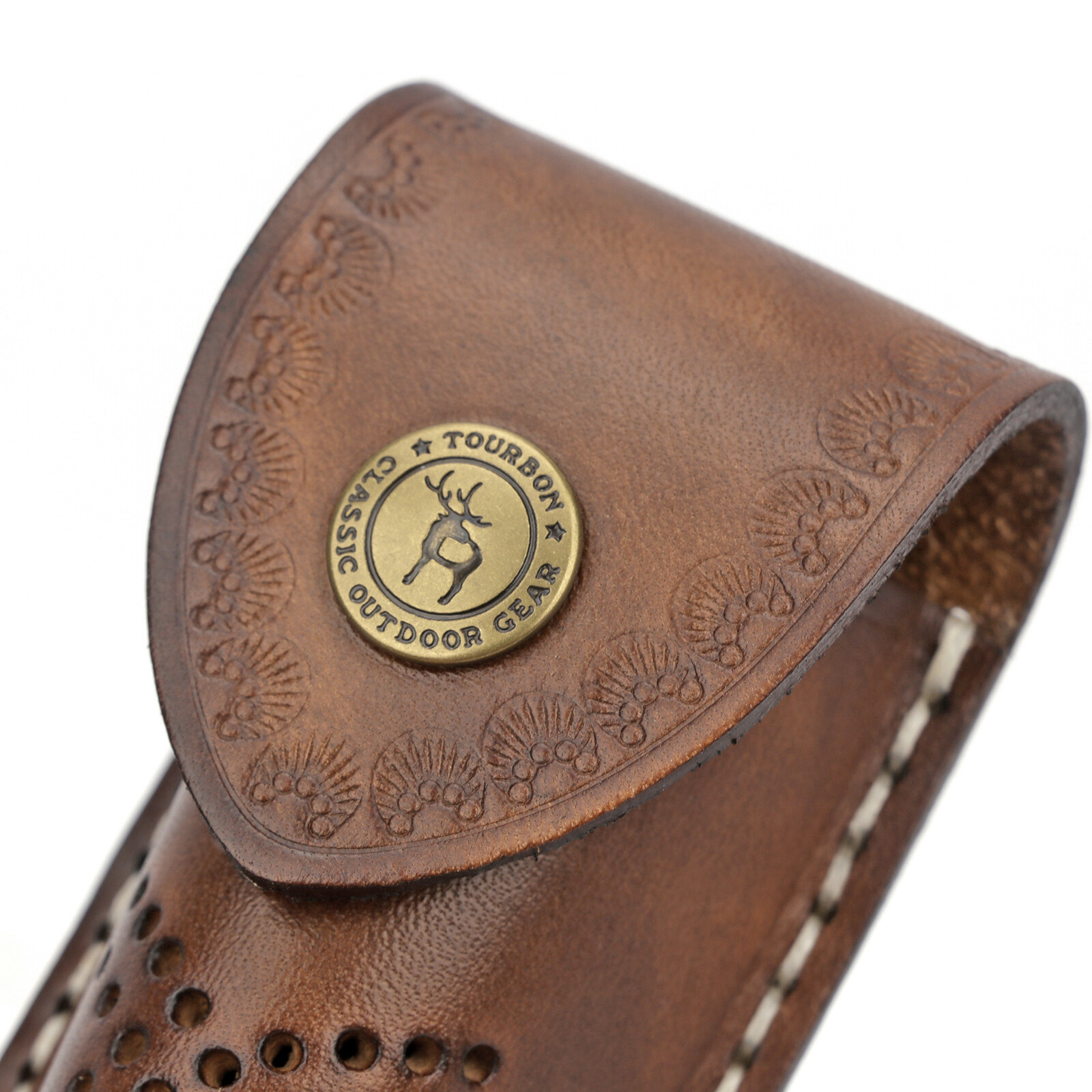 Tourbon Leather Pocket Folding Knives Case Belt Clip Pouch Holster Cover Gift US