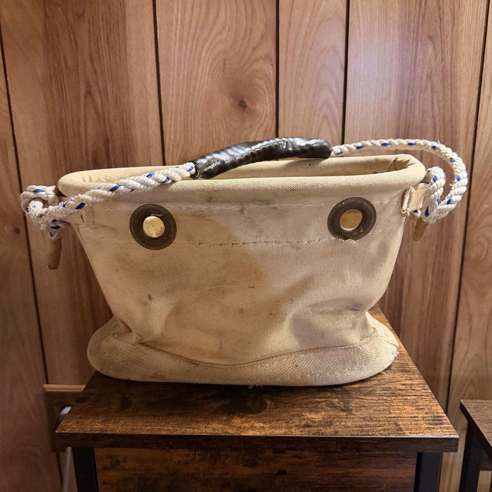 Vintage Estex 1800 Canvas Aerial Tool Bucket LILCO Lineman