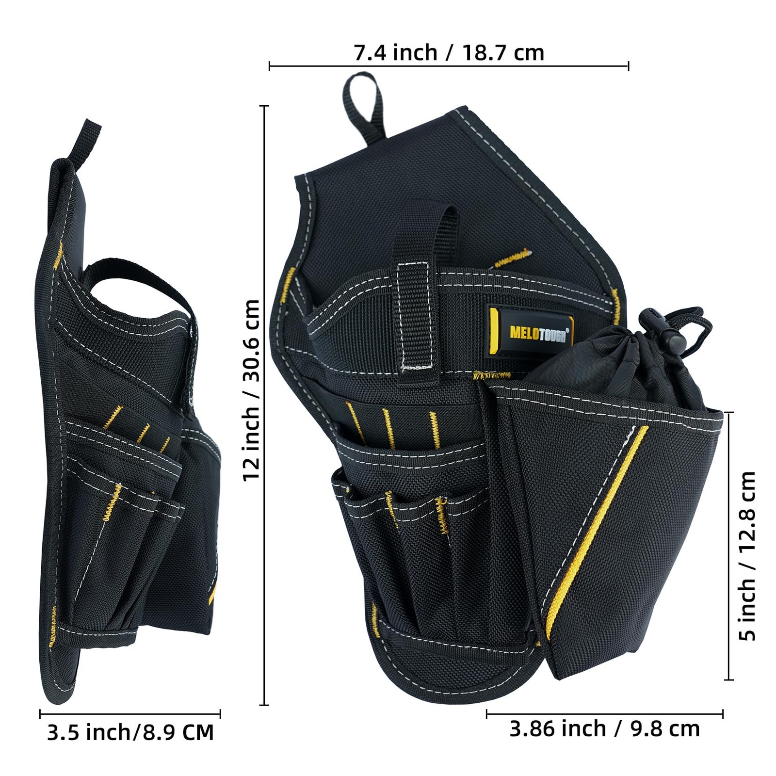 Drill Holster Impact Driver Bit Pouch Heavy Duty Cordless Tool Belt Right Hand