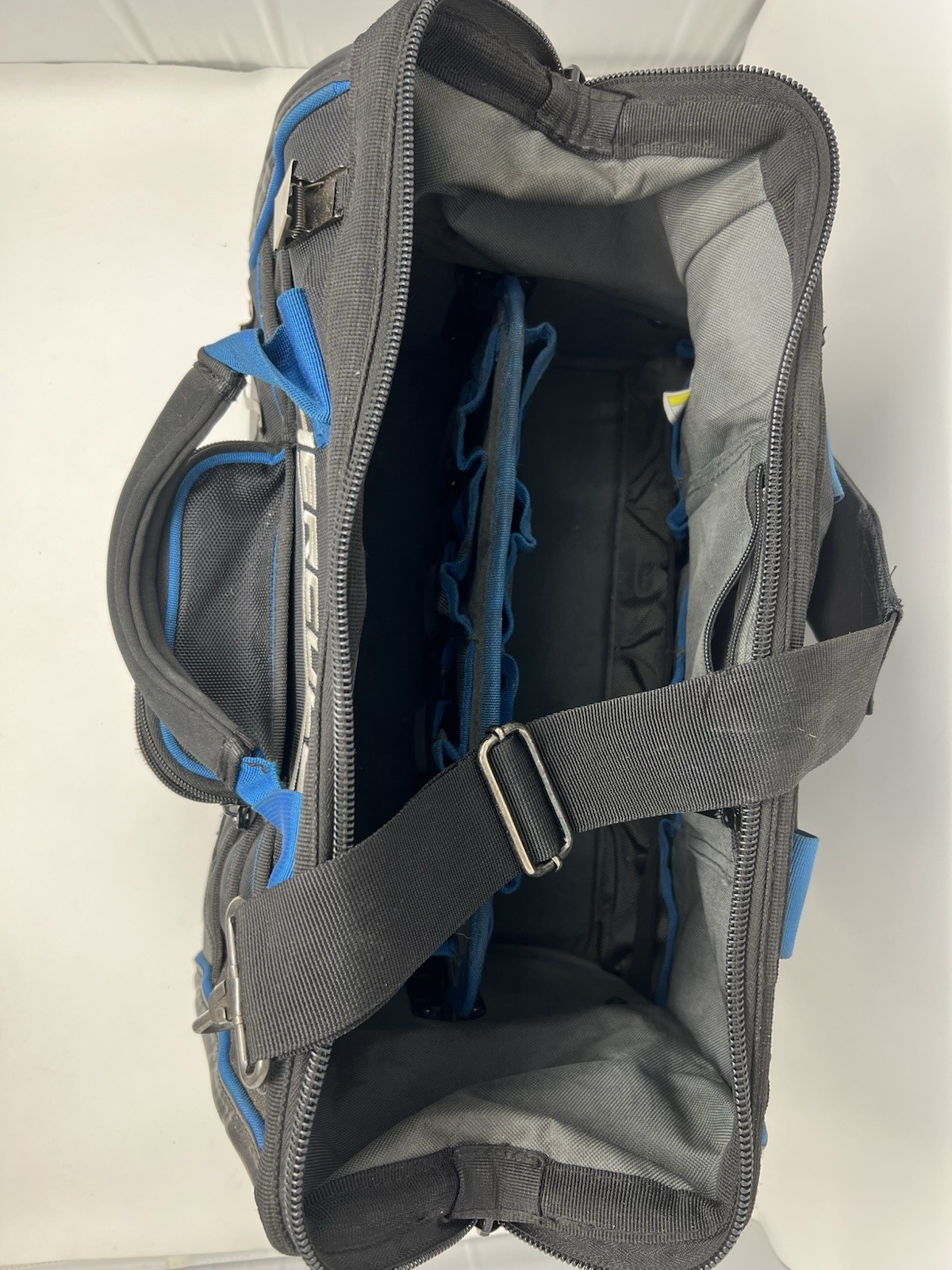 HERCULES 16 in. Large Mouth Tool Bag 25 inside 14 outside pockets, Waterproof