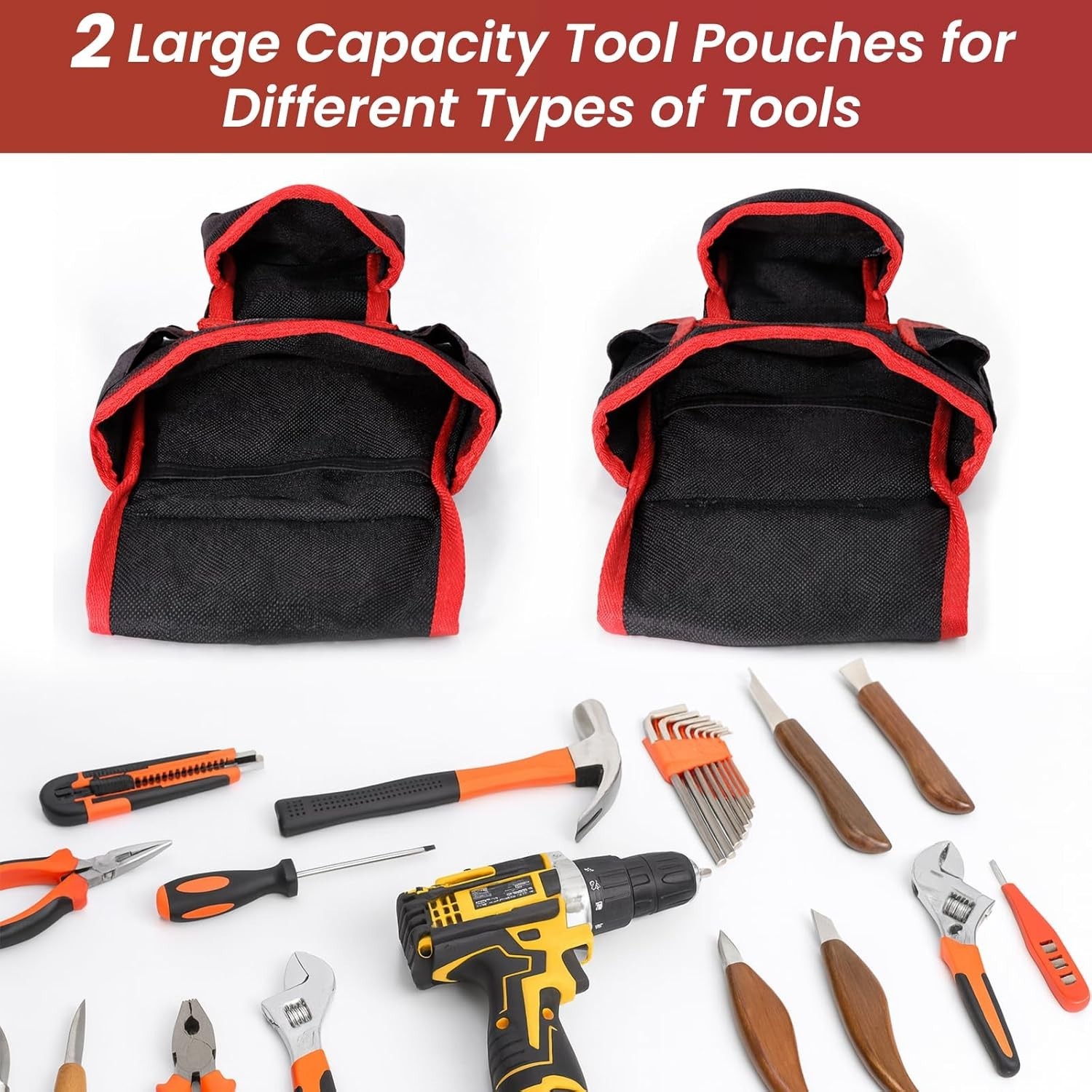 Tool Belt, Professional Tool Belts for Men, Magnetic Tool Pouch With Suspende…