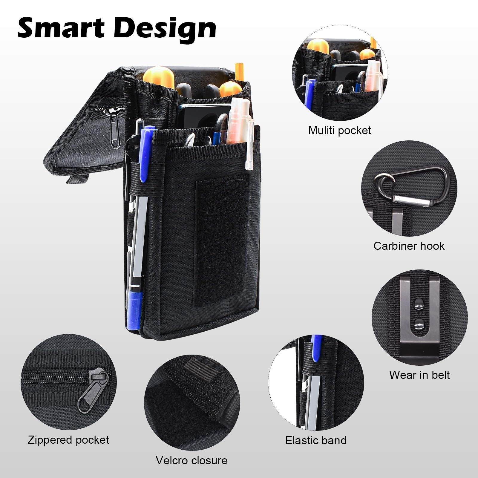 KATOLK Belt Tool Pouch, Tactical Utility Organizer with Cell Phone Holder, Du…