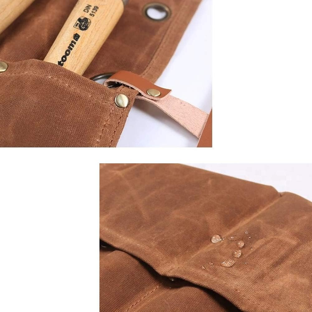 Chisel Roll,Waxed Canvas Tools Wrench Roll up Pouch,Chisel Carrying Case,Wrench