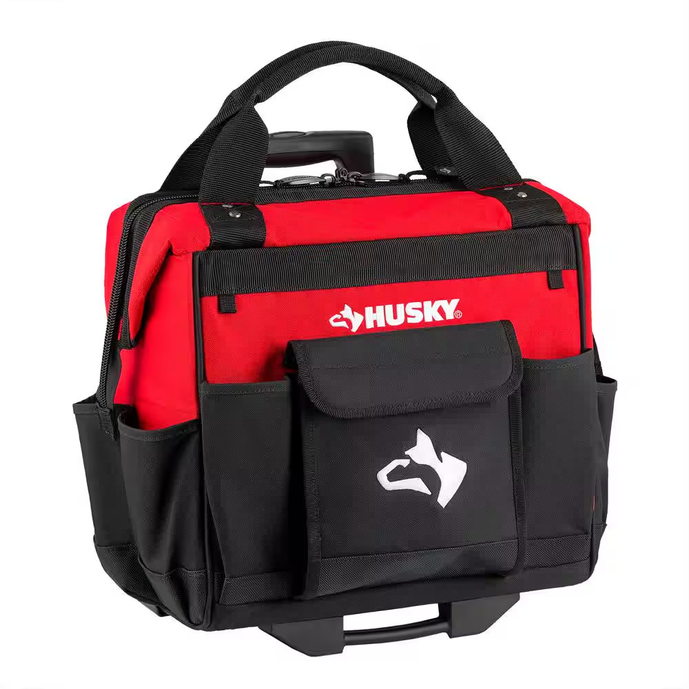 Husky 14 In. 13 Pocket Rolling Tool Bag