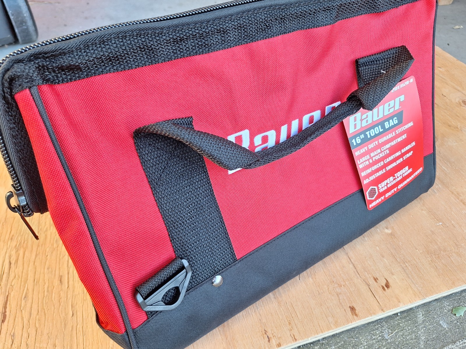 New Bauer 16 In. Tool Bag With 6 Pockets Heavy duty with shoulder strap