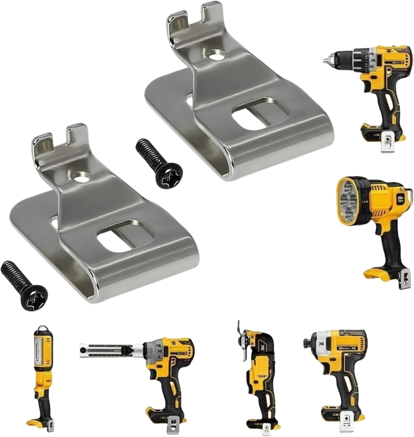 Durable 304 Stainless Steel Belt Clips for Secure DeWALT Tool Replacement