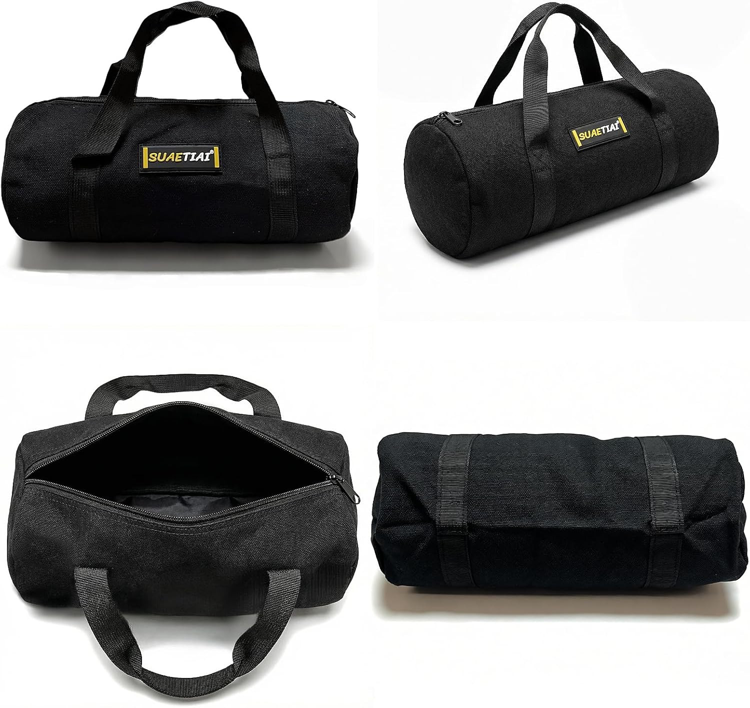 14 Inch Small Tool Bags for Men, Wide Mouth Zipper Tool Storage Bag, Large