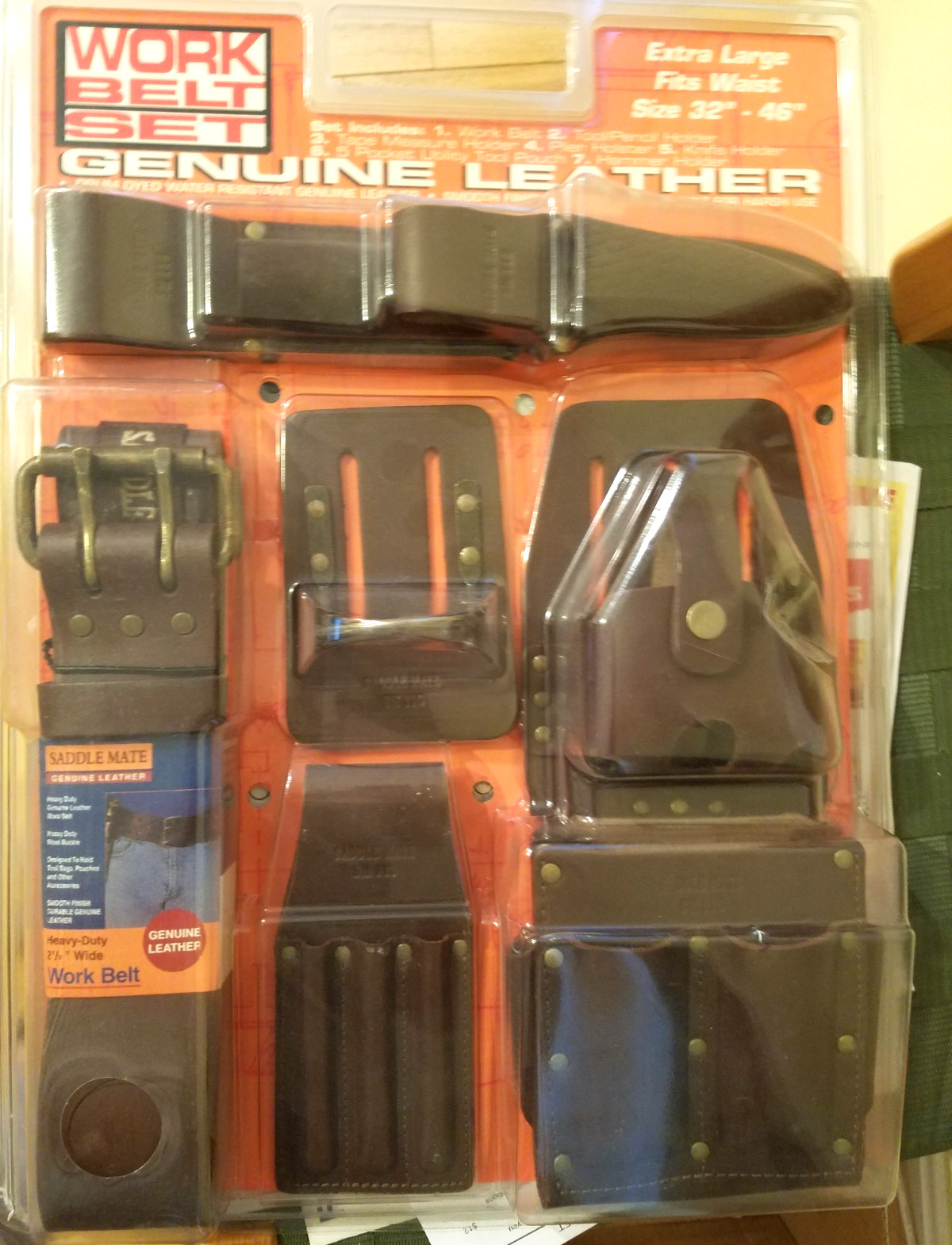 NWT Saddle Mate Leather Tool Belt Set 32-46″