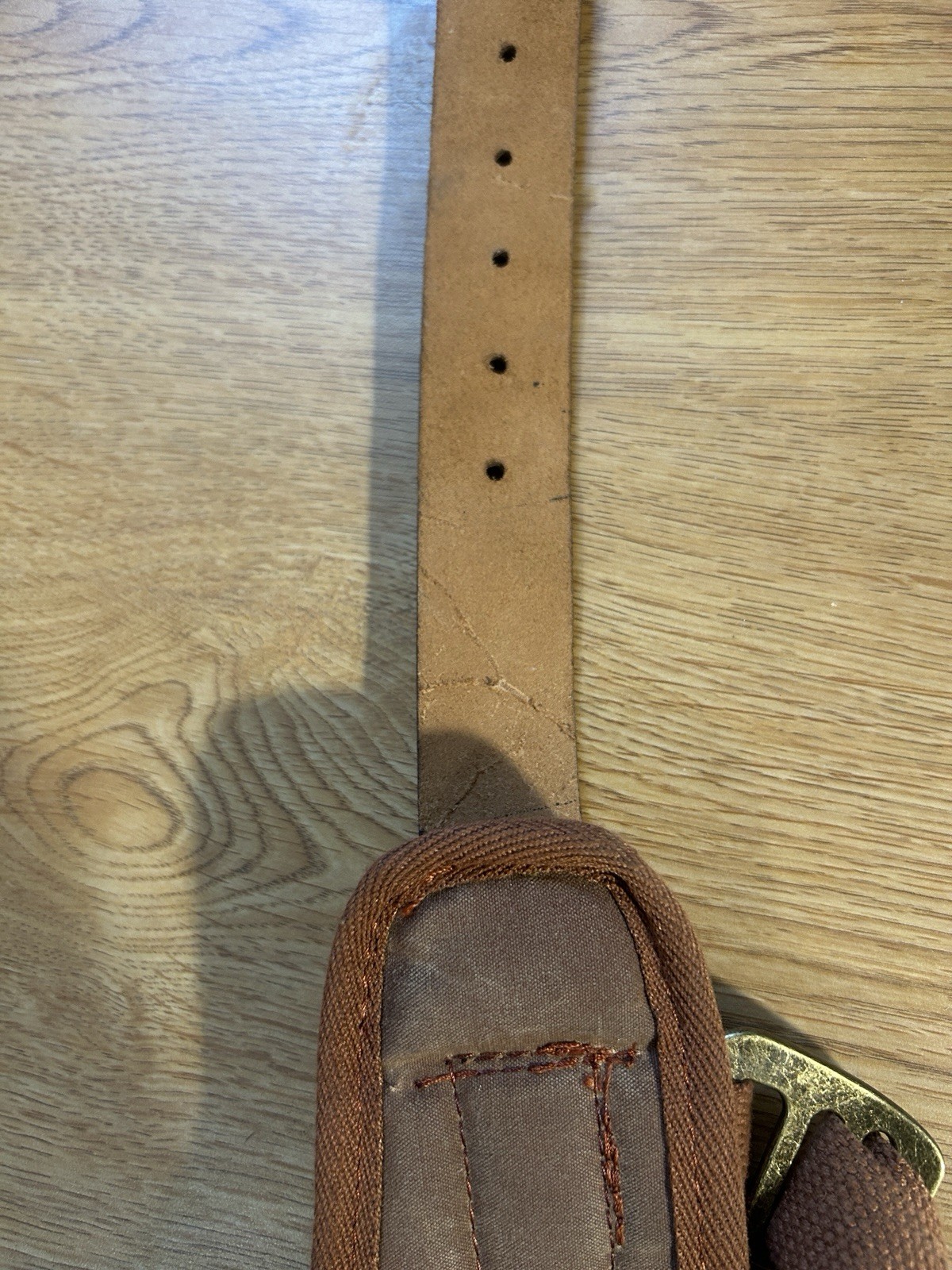 TourbonFramers Carpentry Tool Belt Pouch Harness Rig Canvas Leather Brown