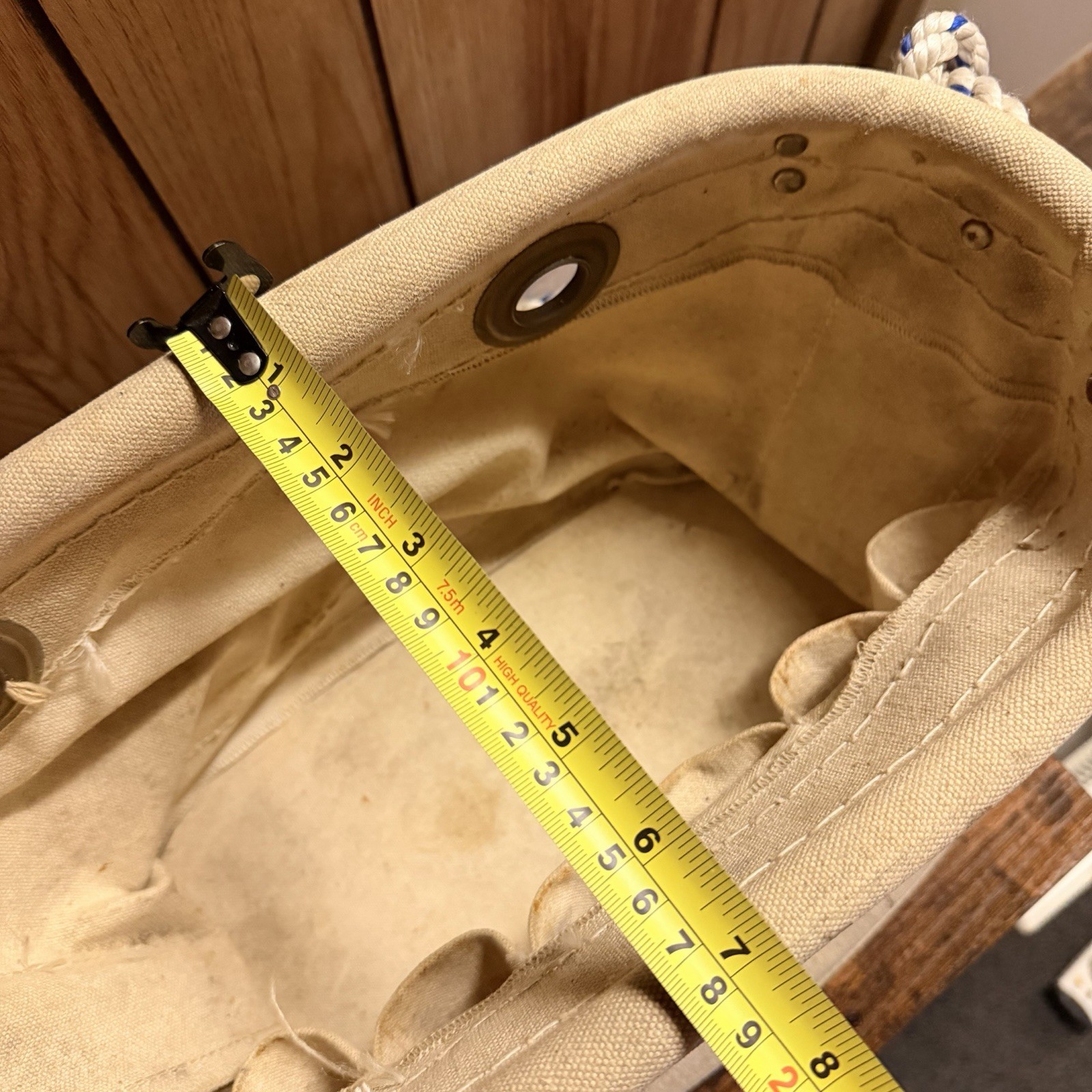 Vintage Estex 1800 Canvas Aerial Tool Bucket LILCO Lineman