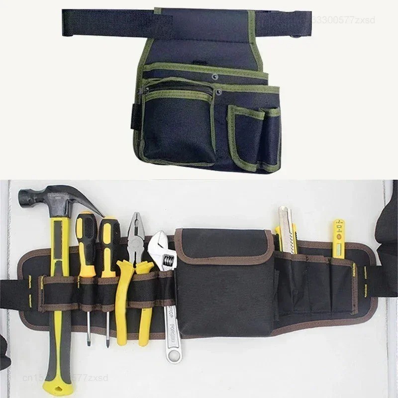 Electrician Waist Pocket Belt Tool Pouch Bag, Hardware Toolkit Work Organizer