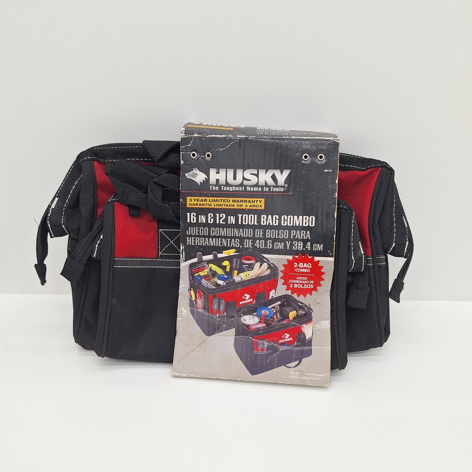 husky tool bag 16″ in and 12 in tool bag combo