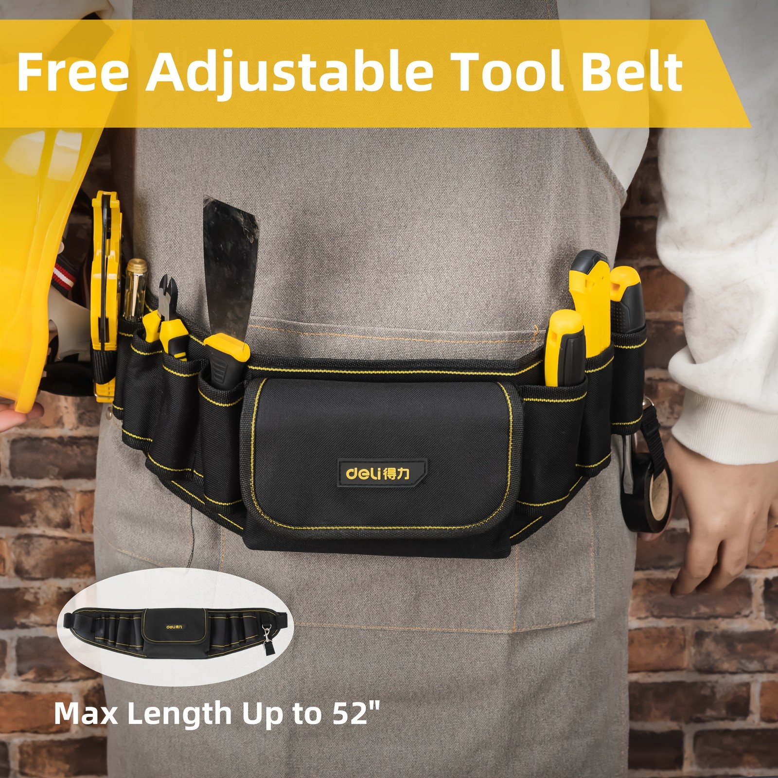 Steelite Tool Belt 8 Pocket Waist Bag Hardware Toolkit Work Organizer