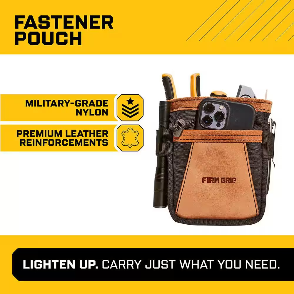 Tool Pouch Fastener Pouch Leather Nylon Tool Belt Bag Carpenter Electrician