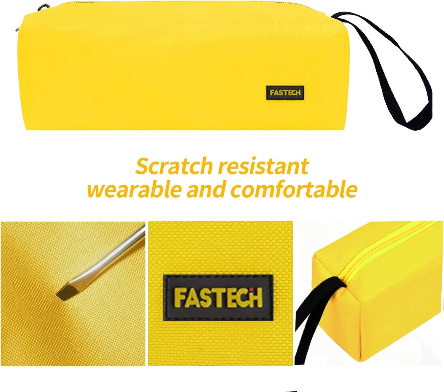 Durable Yellow Zipper Utility Tool Bag – Multi-Purpose Storage Pouch for Tools