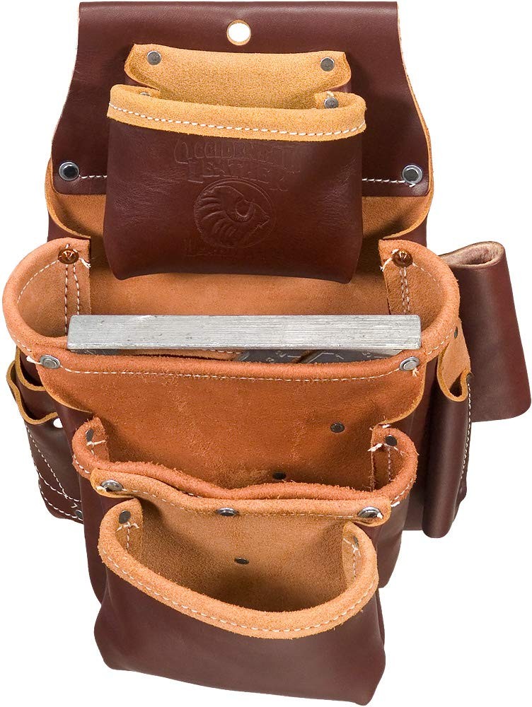 Brown Right Hand Utility Holster Pouch for Carpentry Tools Heavy Duty Fabric