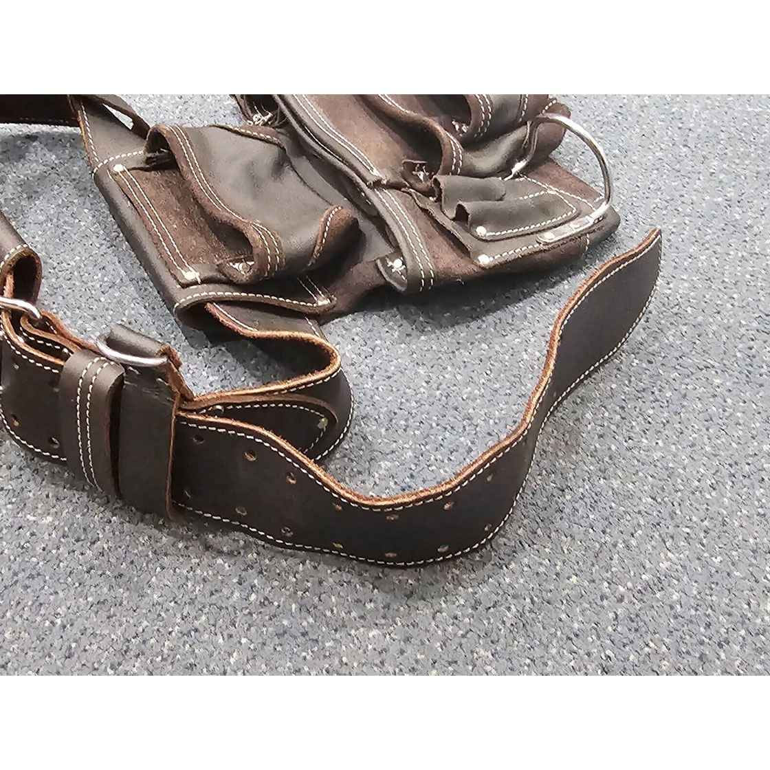 Leather Tool Pouch Belt Bag for Electricians Maintenance Tech Utility Pocket