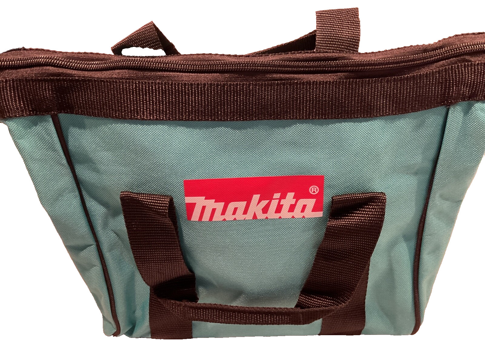 MAKITA Brand Tool Bag Small 11 x 10 x8 Canvas Zipper Handles teal black NEW