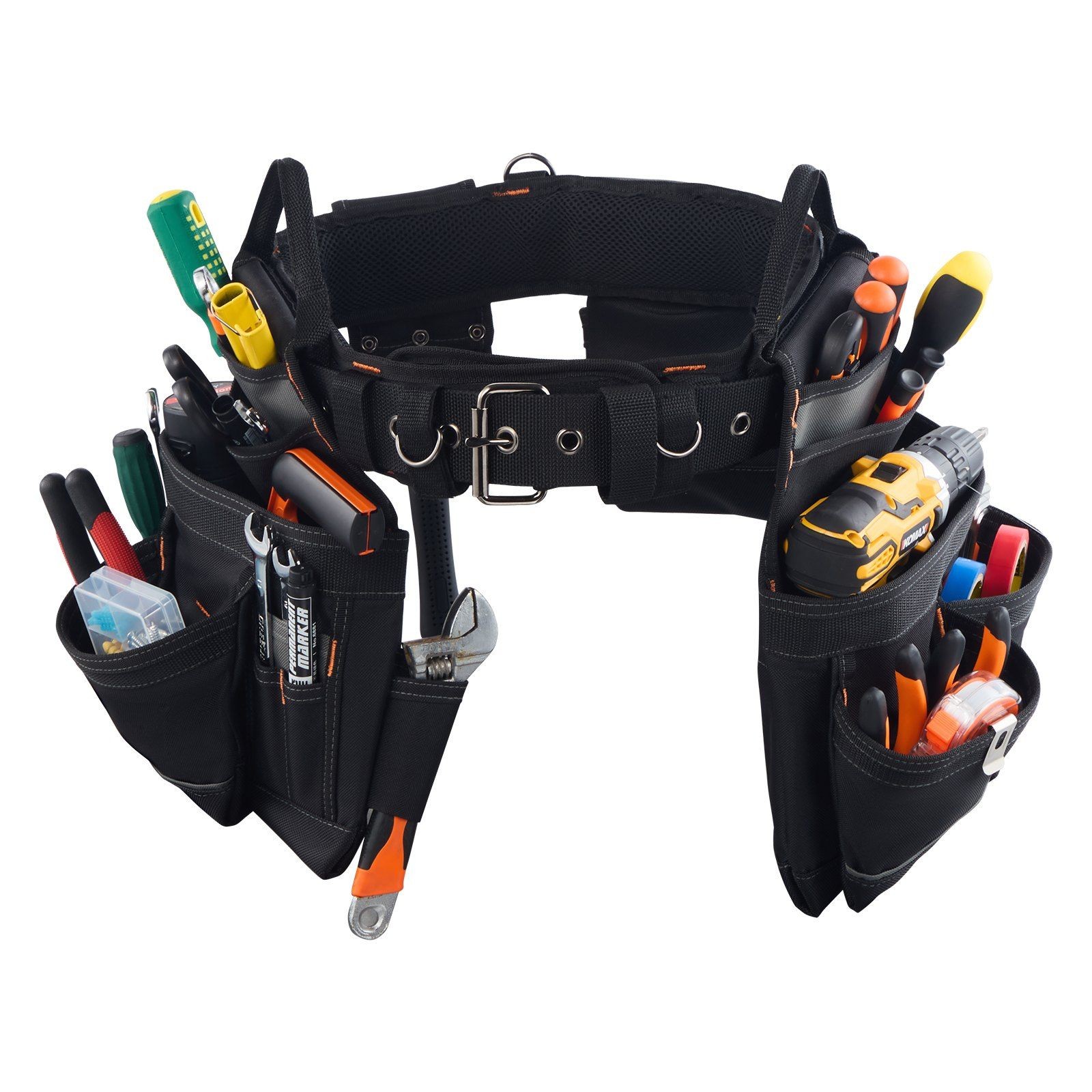 Reliable 18-Pocket Electrician Belt with Tear-Proof Stitching