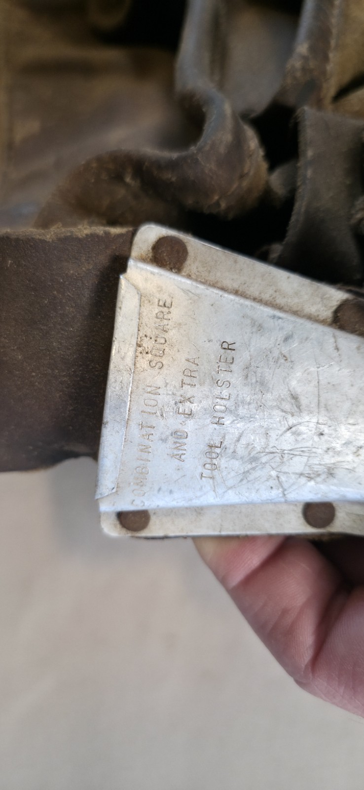 Craftsman No 45147 Vintage Leather Carpenter Tool Apron Belt Combination Square