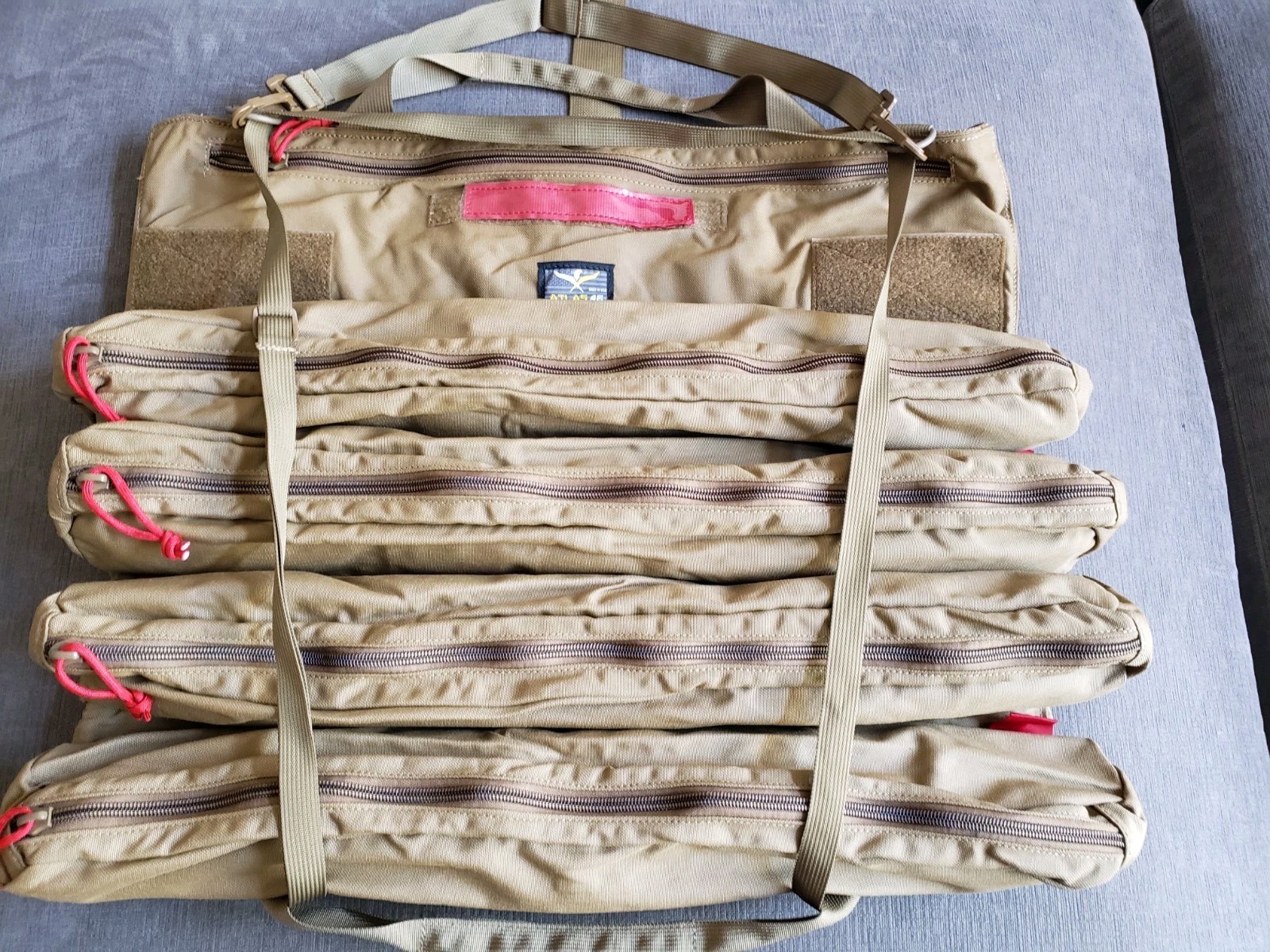 Atlas 46 Yorktrown Large Tool Roll 4 Pouch – Coyote Tan 23″ x 19″ – BRAND NEW!