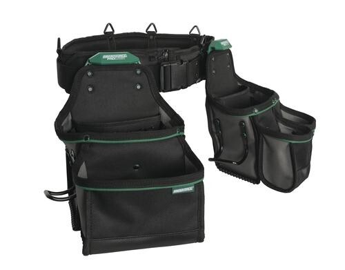 3 Piece Tradesmen Set Padded Belt Contractor Framer Pouch Steel Clip Storage