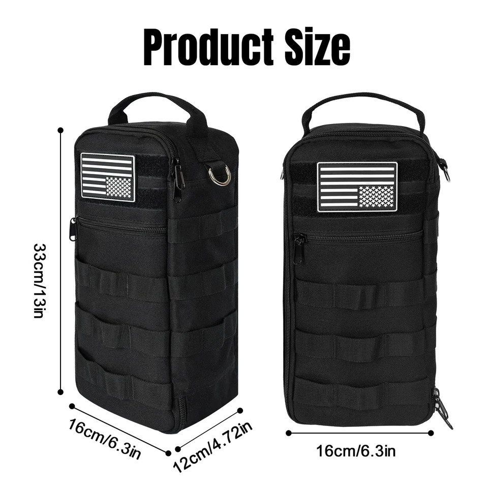 Portable Small Tool Bag, Heavy Duty Tool Pouch Bag with Shoulder Strap and D-…