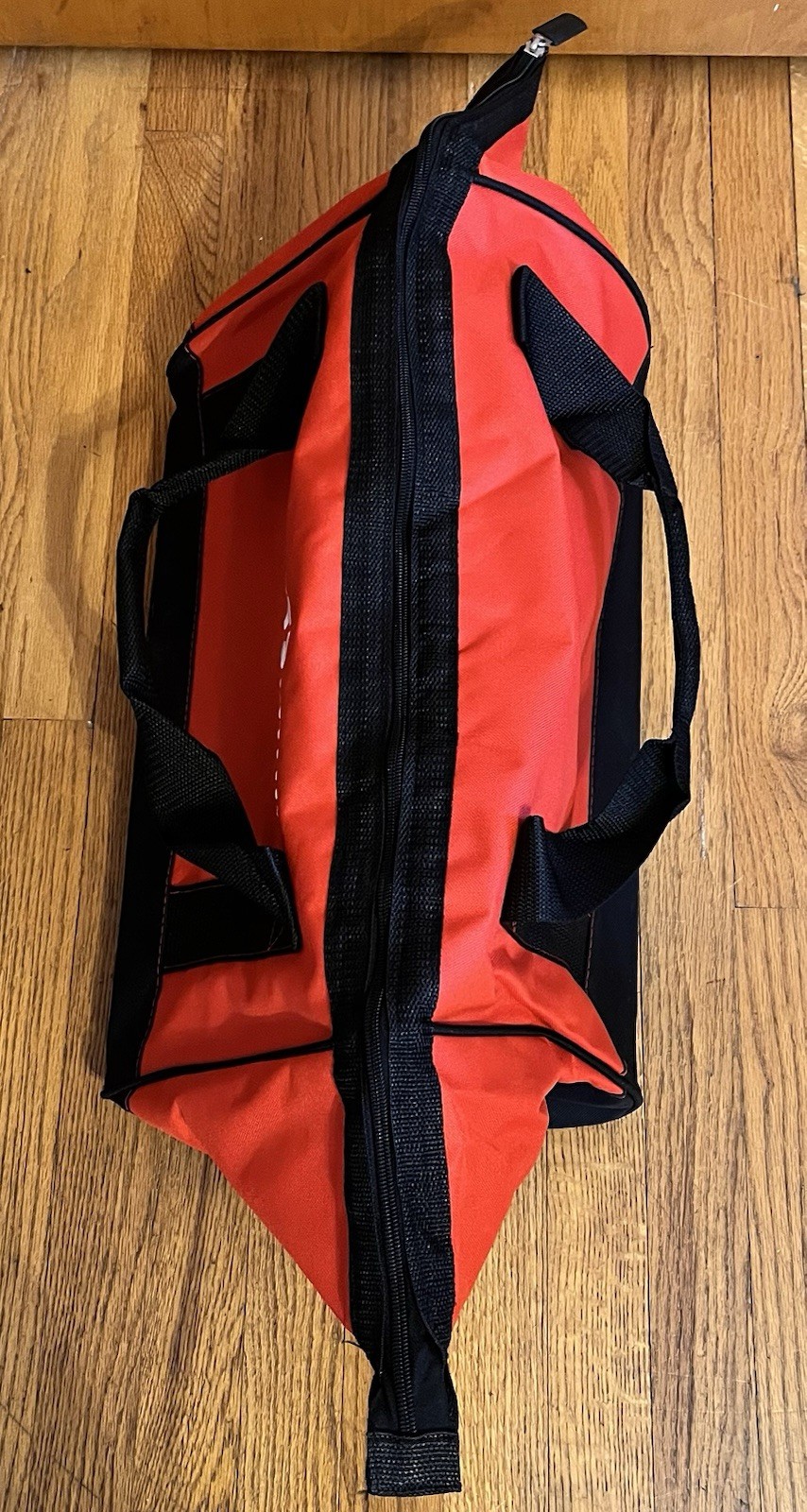 Craftsman Tool Bag Tote 18” x 12” x 12” Red Black Soft Sides Hard Base Zipper