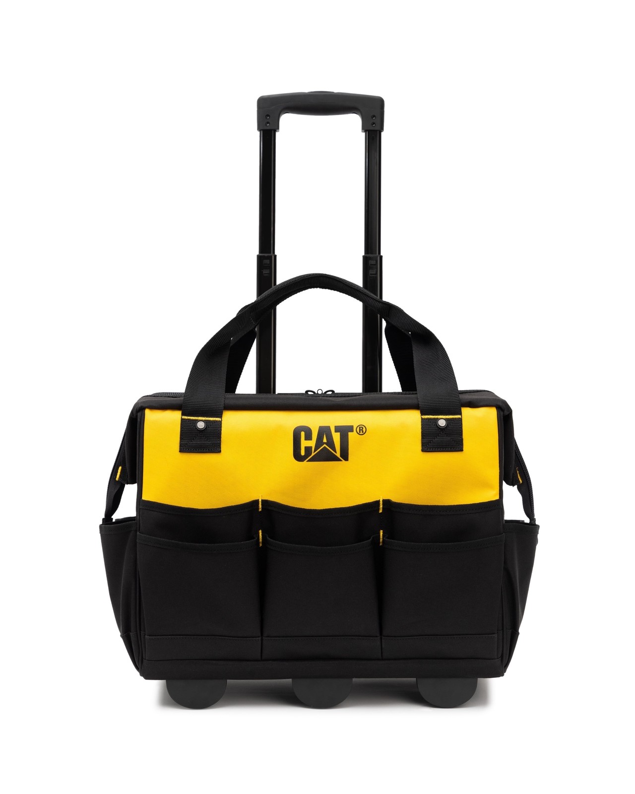 Tool storage, 18 in., 16 pockets, 600-D Polyester, Rolling tote bag, wheels