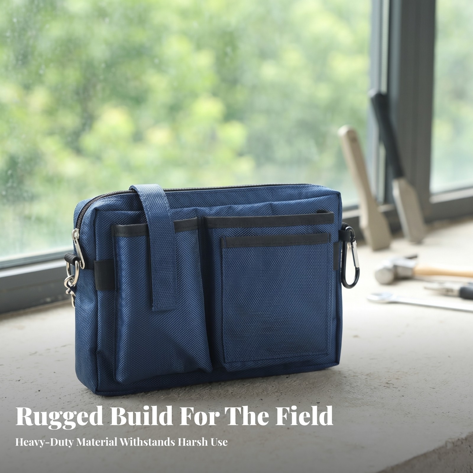 Rectangular Tool Waist Bag Multiple Pockets Waist Tool Bag Reinforced Seams