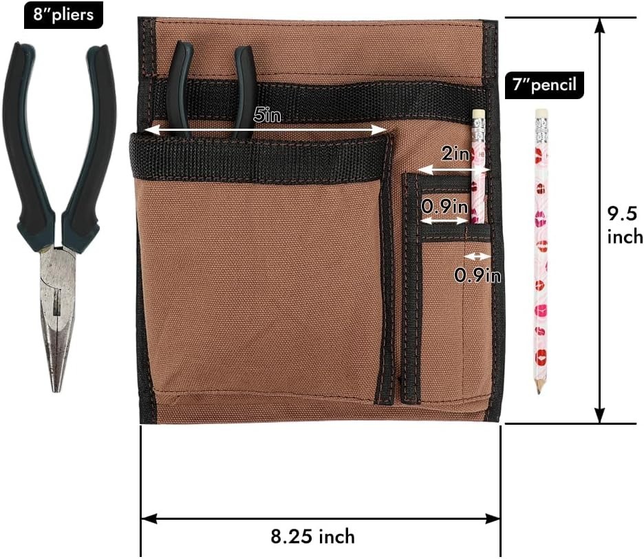 5-Pocket Tool Belt for Men, Durable Canvas Construction, Adjustable Belt, Uti…