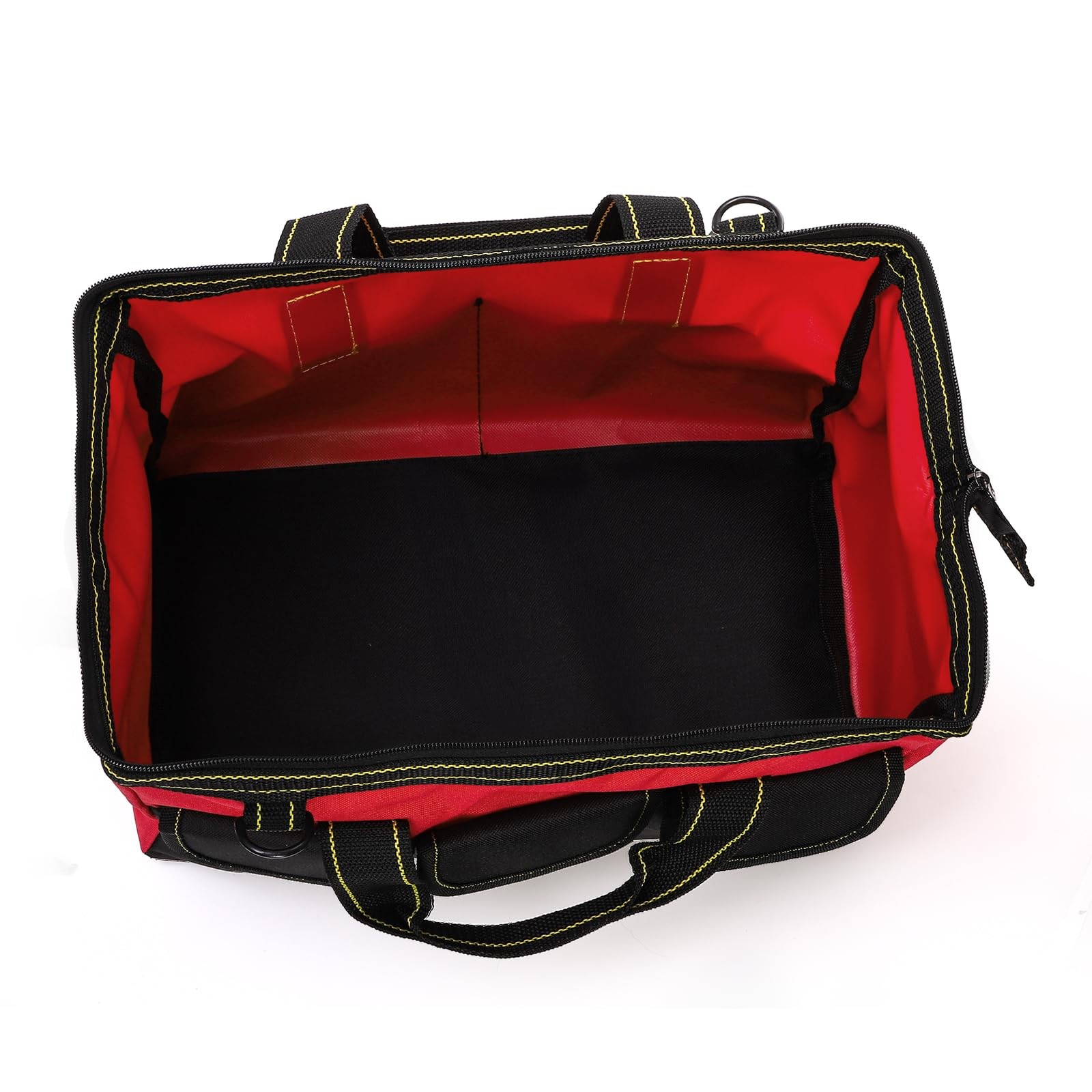 16 Inch Wide Mouth Tool Bag, Collapsible Tool Tote with Waterproof Coating an…