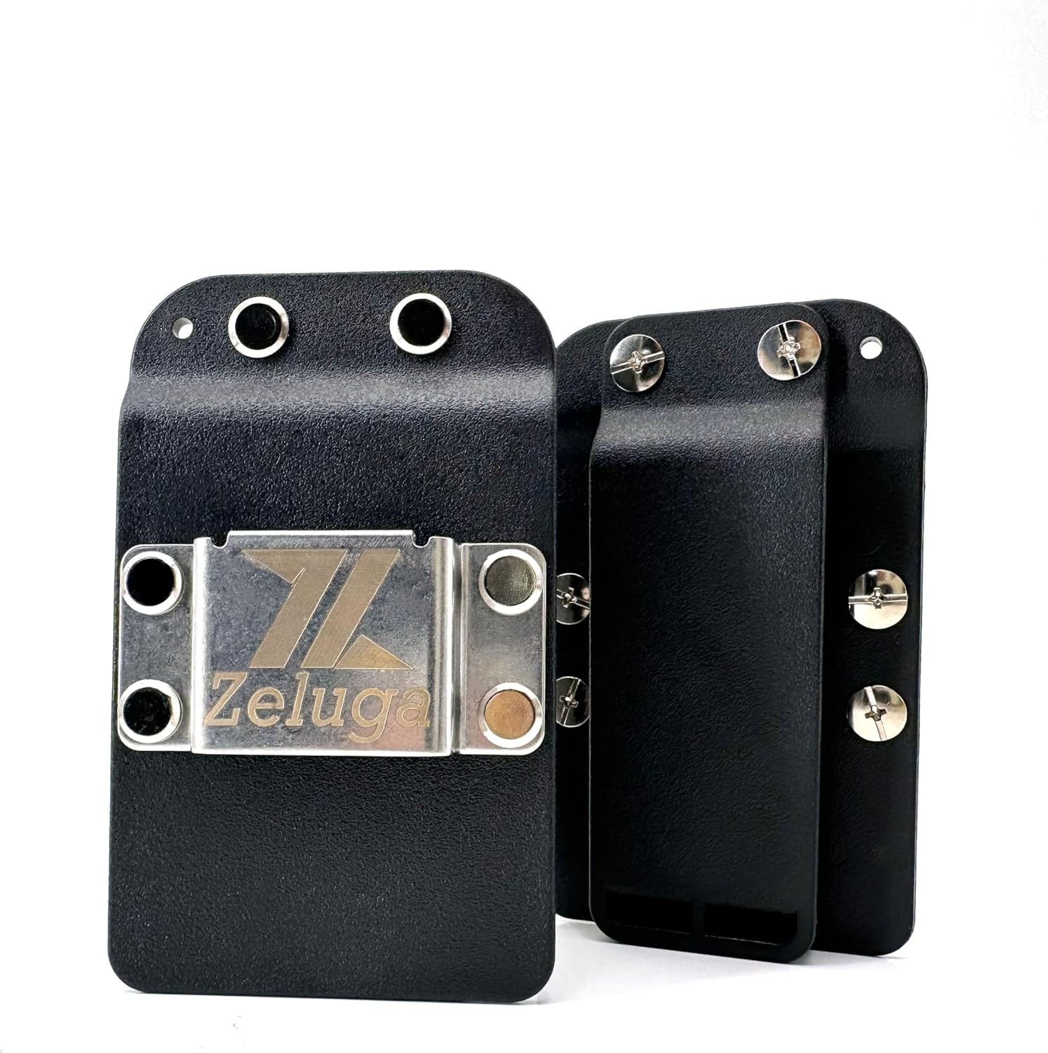 Clip-On Tool Belt Drill Holder – Fits Up to 3» Belts, Durable Stainless Steel