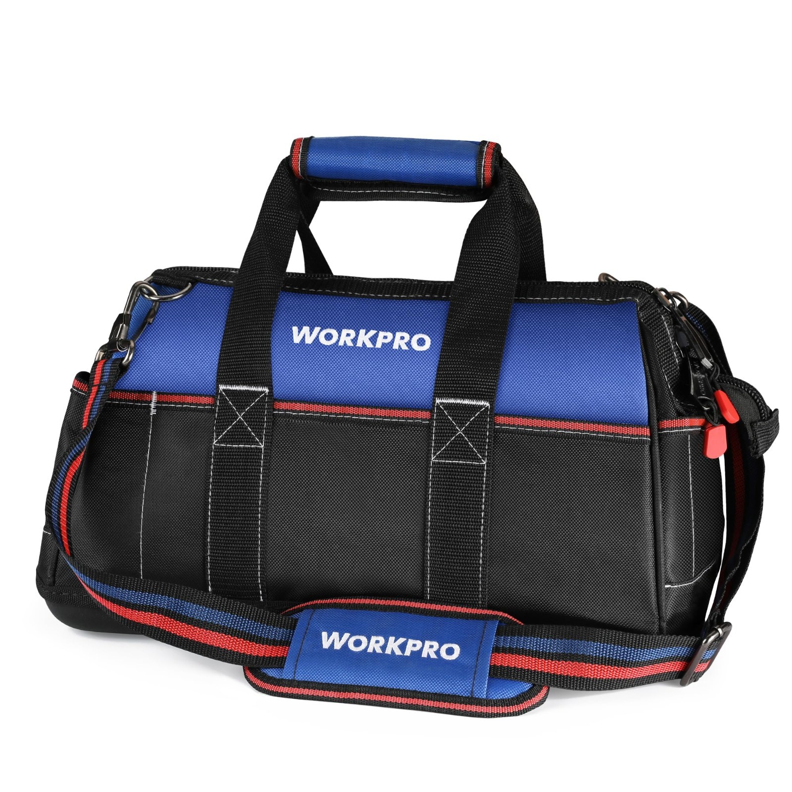 16″ Wide Mouth Tool Bag – Heavy Duty Cloth Storage, Waterproof Base, Adjustable