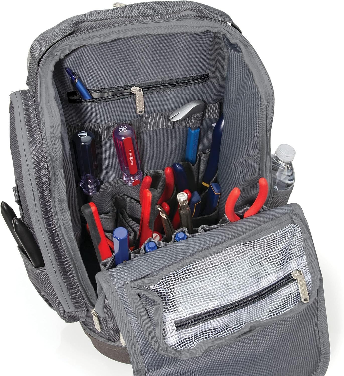 Durable 20-Inch Hard Bottom Tool Backpack for Ultimate Organization