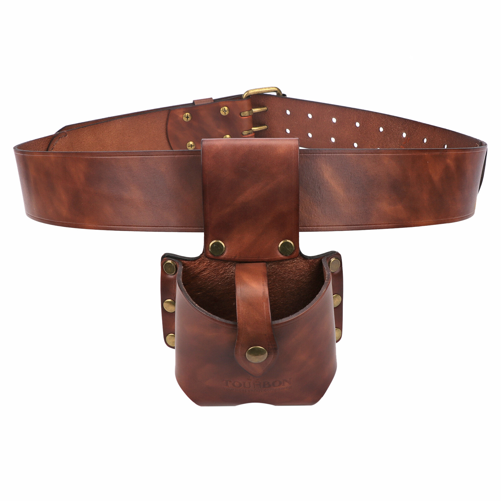 TOURBON Leather 10M Tape Measuring Hanger Holder Tool Belt Carry Pouch Holster