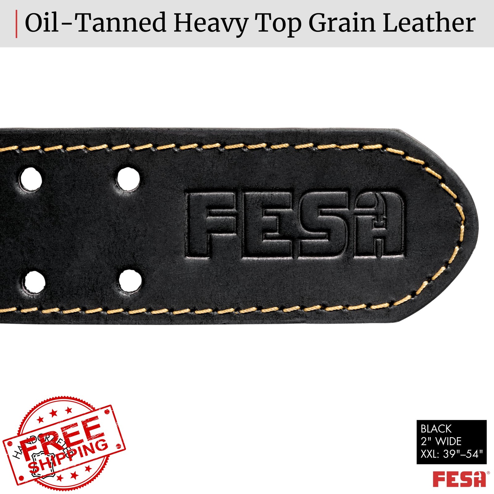 FESA Black Tool Belt XXL 2″ Wide