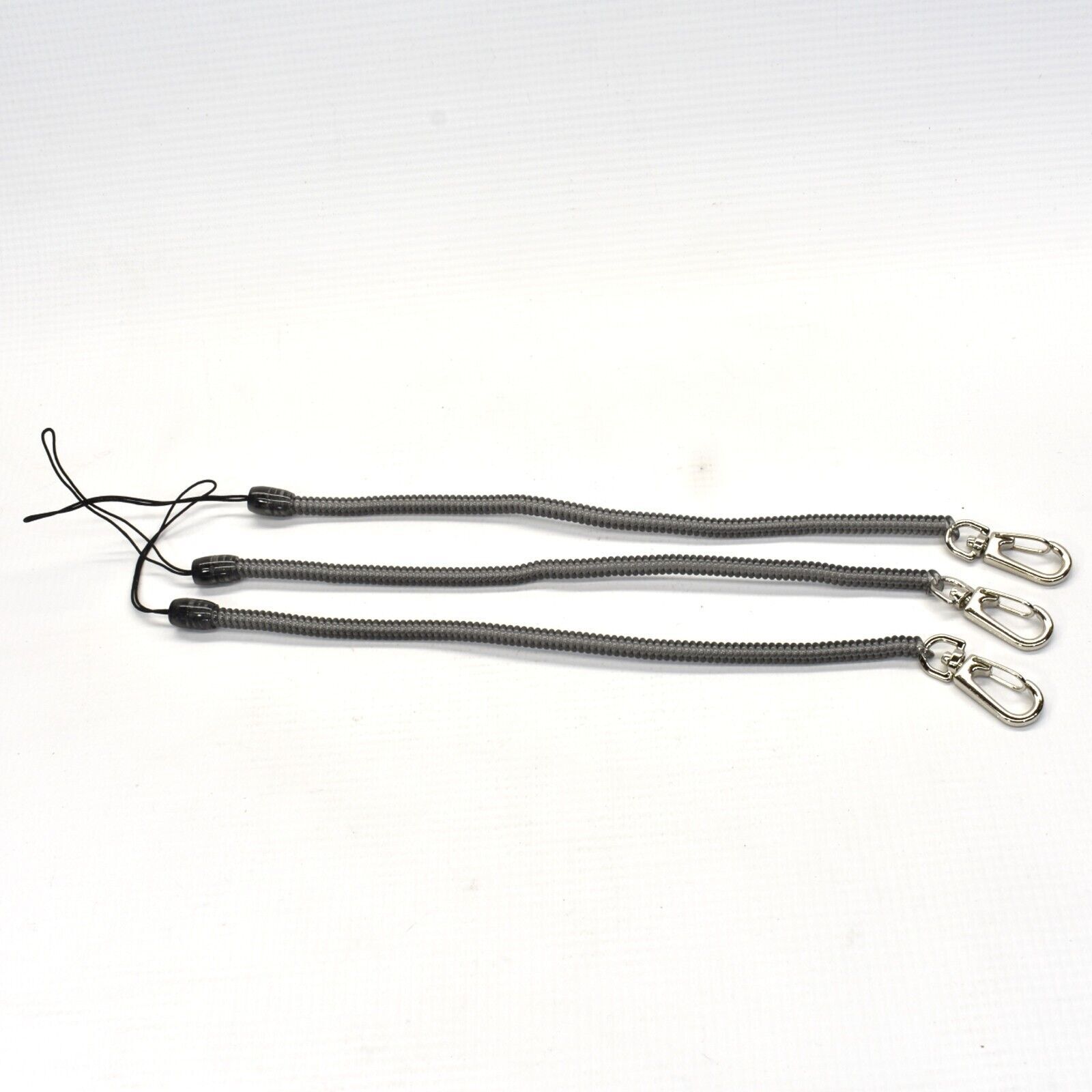 Coil Elastomer, Metal, Nylon, Clip on Tool Safety Lanyard Tether 3 pack