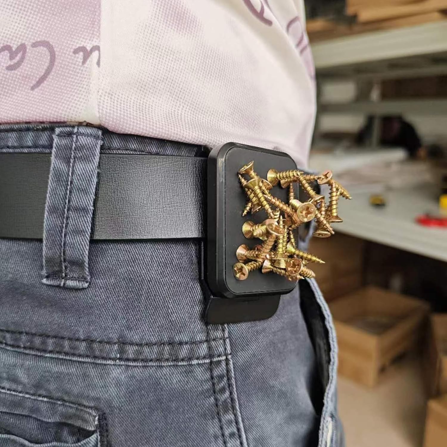 Magnetic Tool Holder Belt Clip Tape Measure Holder for Men Strong Heavy Duty