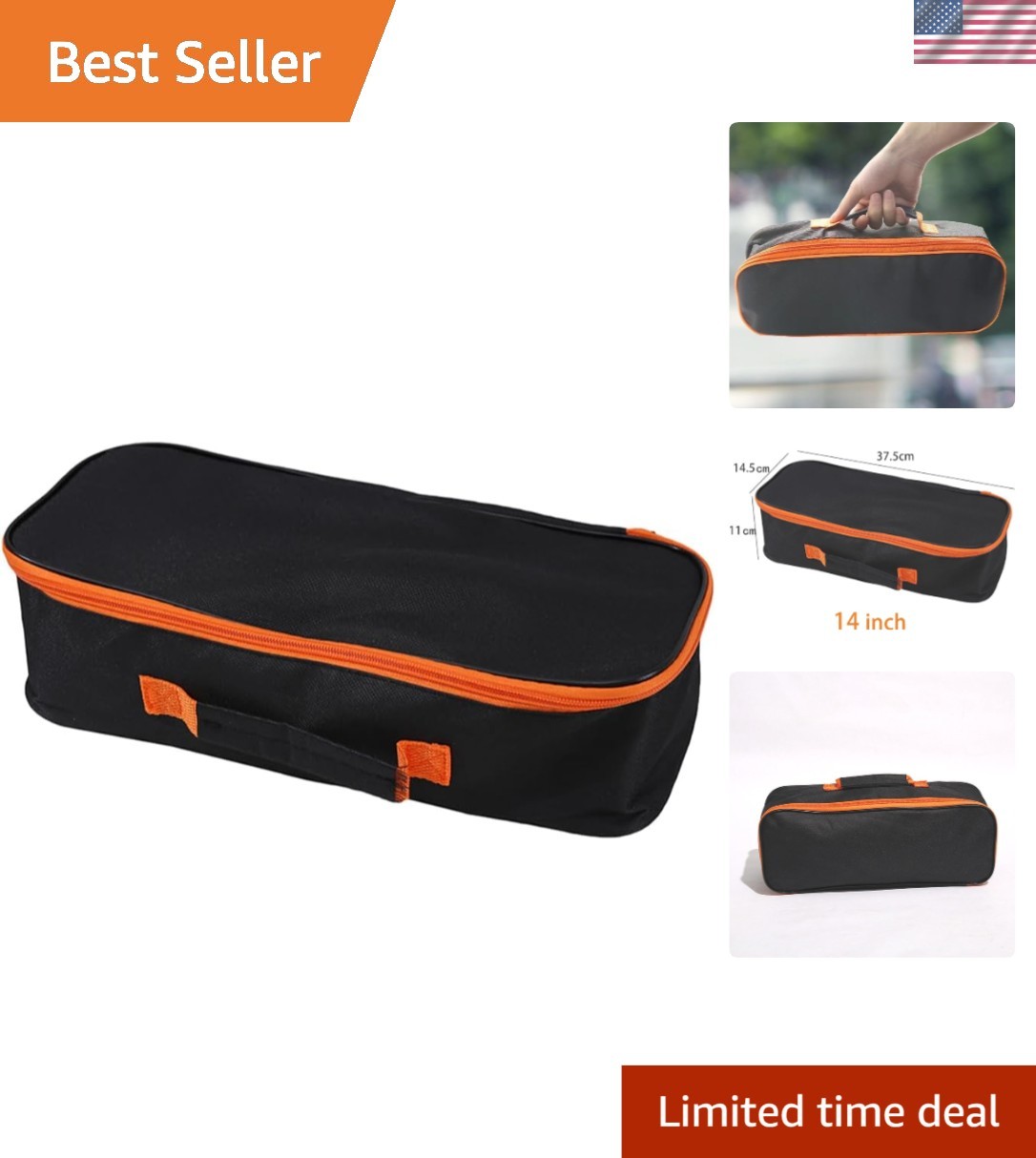 Compact Waterproof Tool Pouch – Ideal for Organizing Small Tools (14.5″ x 5.7″)