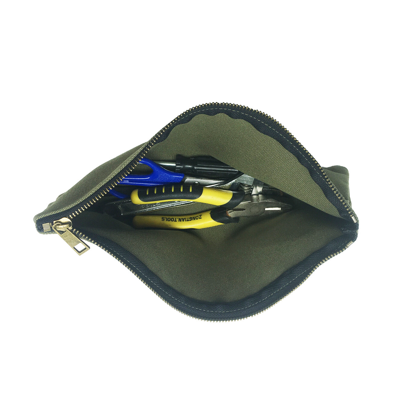 50PCS Small easy carry Canvas Tool Bag Metal Zippers Multi Purpose 12.2x 6.5inch